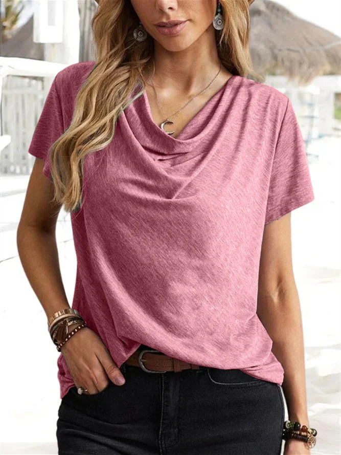 Women's Short Sleeve V-neck Tops