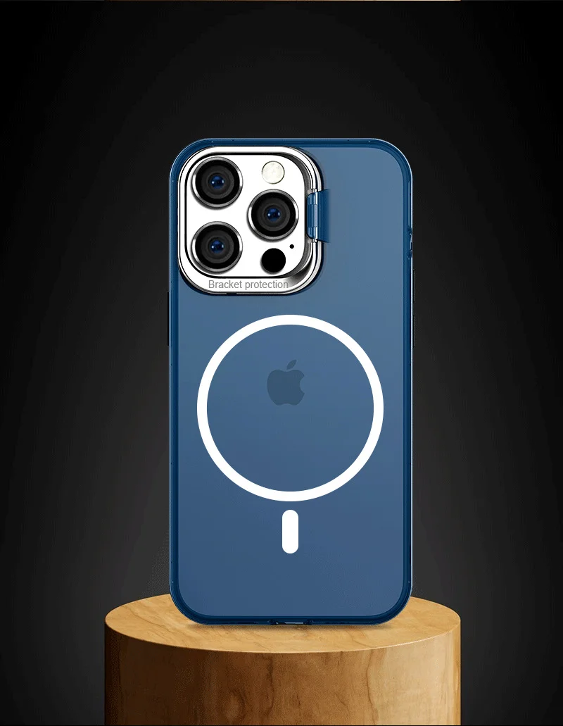 Metal Lens Holder Phone Case iPhone13 /14Magnetic Protective Cover