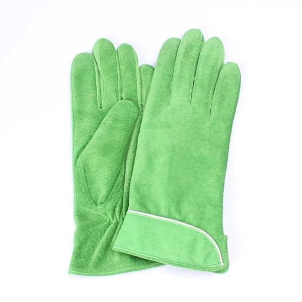 Brand New Fashion Women Genuine Suede Leather Fleece Gloves Winter Women Leather Gloves Female Lady Driving Leather Gloves