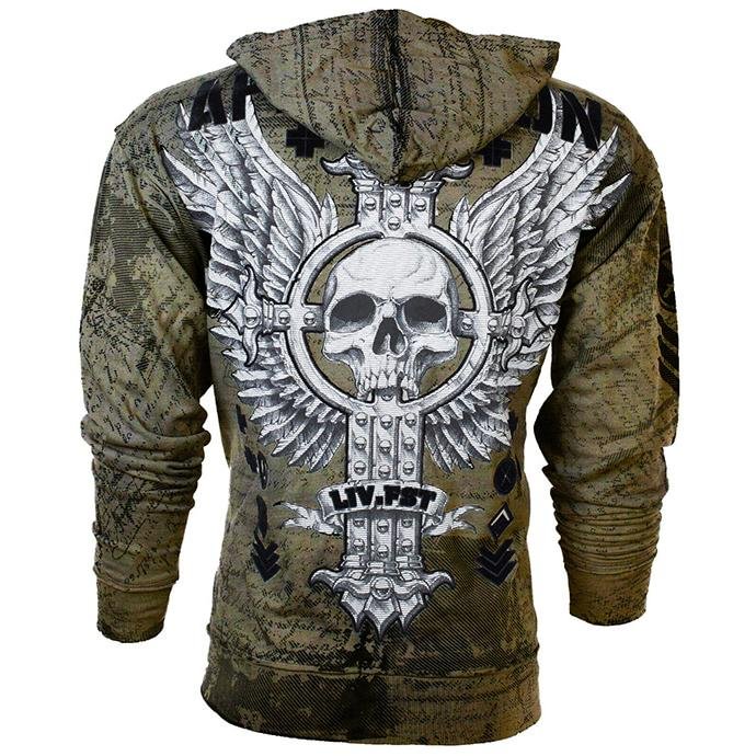 Retro men's zipper outdoor sweater hooded cardigan jacket / [viawink] /