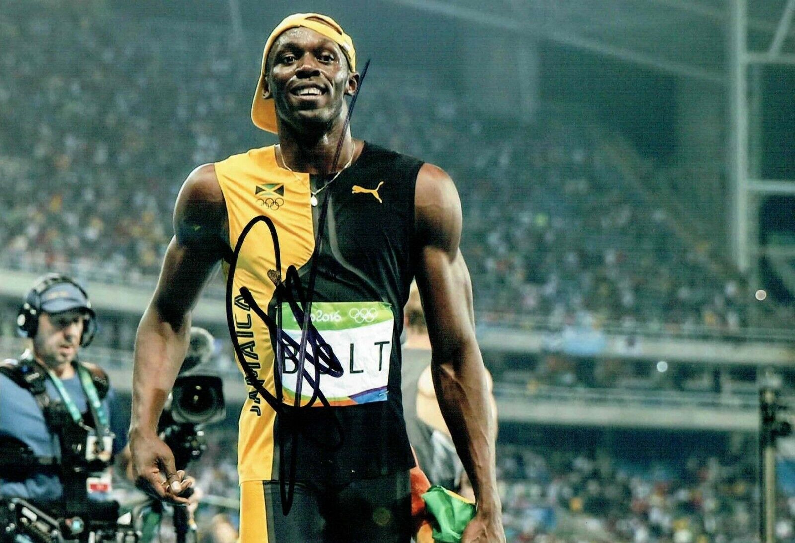 Usain BOLT Olympic Athlete 2019 SIGNED 12x8 Photo Poster painting 2 AFTAL Autograph COA