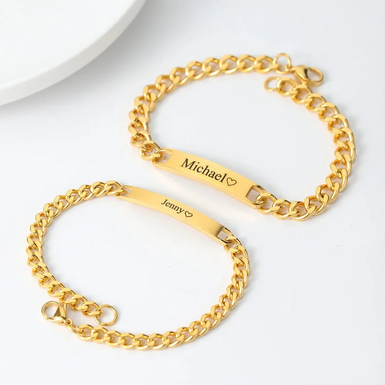 Couples Engraved Bracelet Set（50%off today)