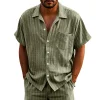  Striped Short-Sleeve Shirt for Men - Stylish and Comfortable Summer Wear by Inlyline