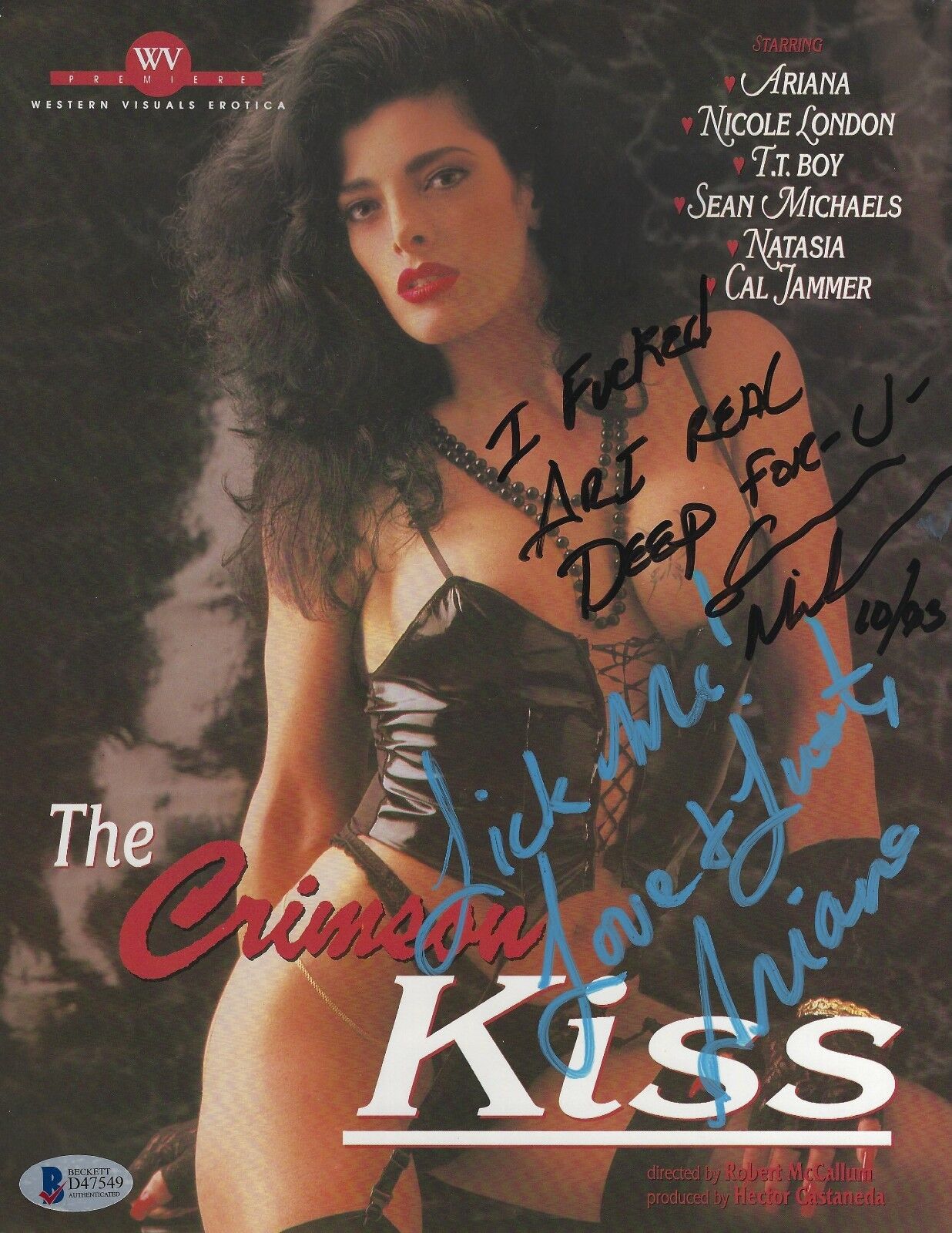 Ariana & Sean Michaels Signed 8.5x11 Photo Poster painting BAS COA Original Crimson Kiss Promo