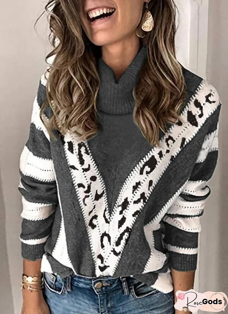 Casual Cotton Long Sleeve Cowl Neck Sweater