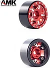 AMK Brass 1.0 Beadlock Wheel- Negative Offset Wheels for 1/18 TRX4M SCX24 Gladiator Bronco C10 JLU Deadbolt SCX24 1/24 Crawler,W1005(4pcs,Grew)