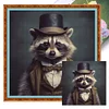 Raccoon-11CT Stamped Cross Stitch 40*40cm