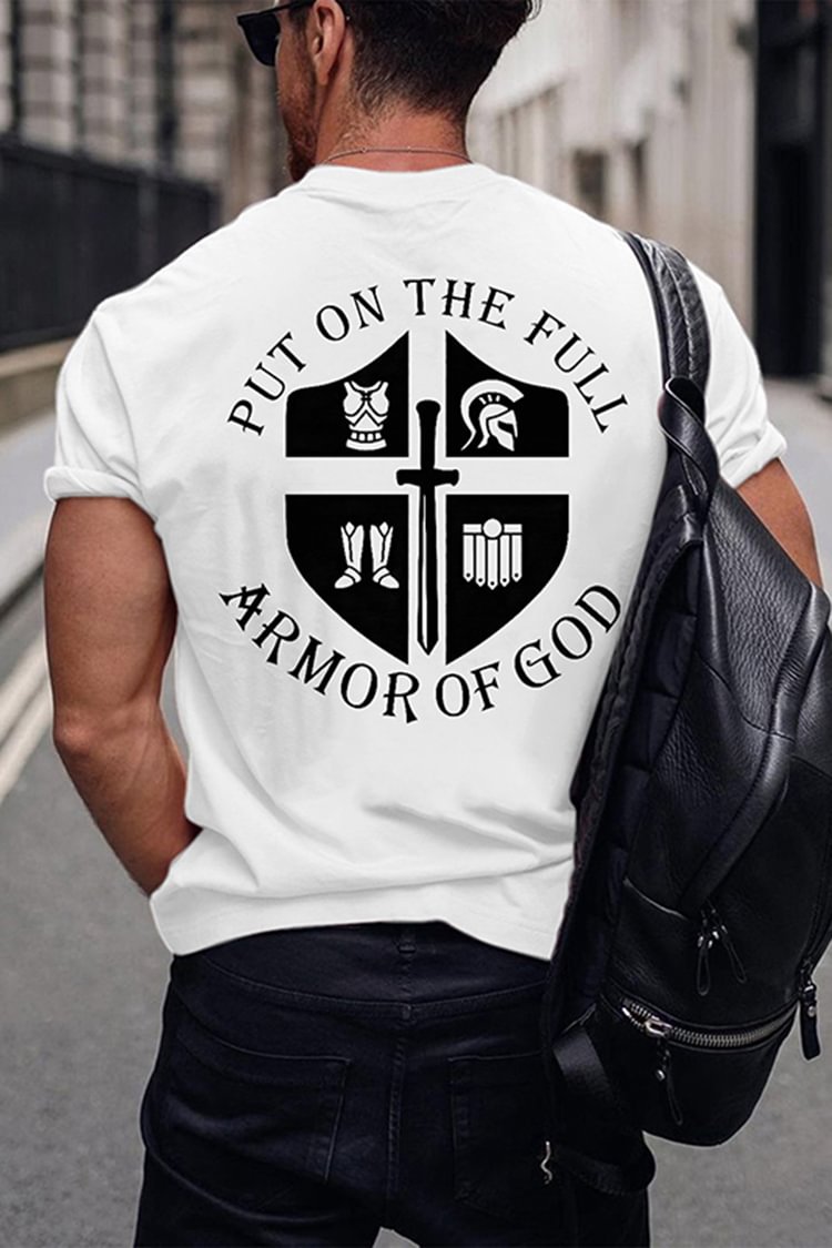 Tiboyz Men's Put On The Full Armor Of God Short Sleeve T Shirt