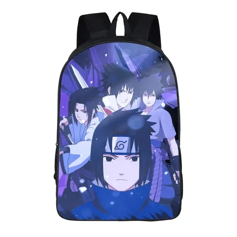 Buzzdaisy Anime Naruto Uzumaki Hatake Kakashi Uchiha Sasuke #13 Backpack School Sports Bag