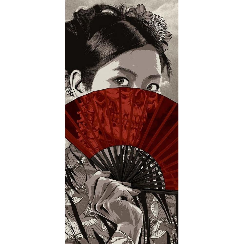 

45*85CM - Round Drill Diamond Painting - Japanese Ukiyo, 501 Original