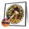(40*40cm)Retro Girl - Full Round Drill Diamond Painting