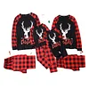 Family Christmas Printed Christmas Antlers Parent-child Pajamas