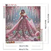 Girl In A Gorgeous Dress-Full Round Diamond Painting 40*40CM