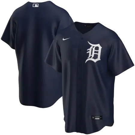 Men's Detroit Tigers Blank Navy Cool Base Stitched Jersey G1RK