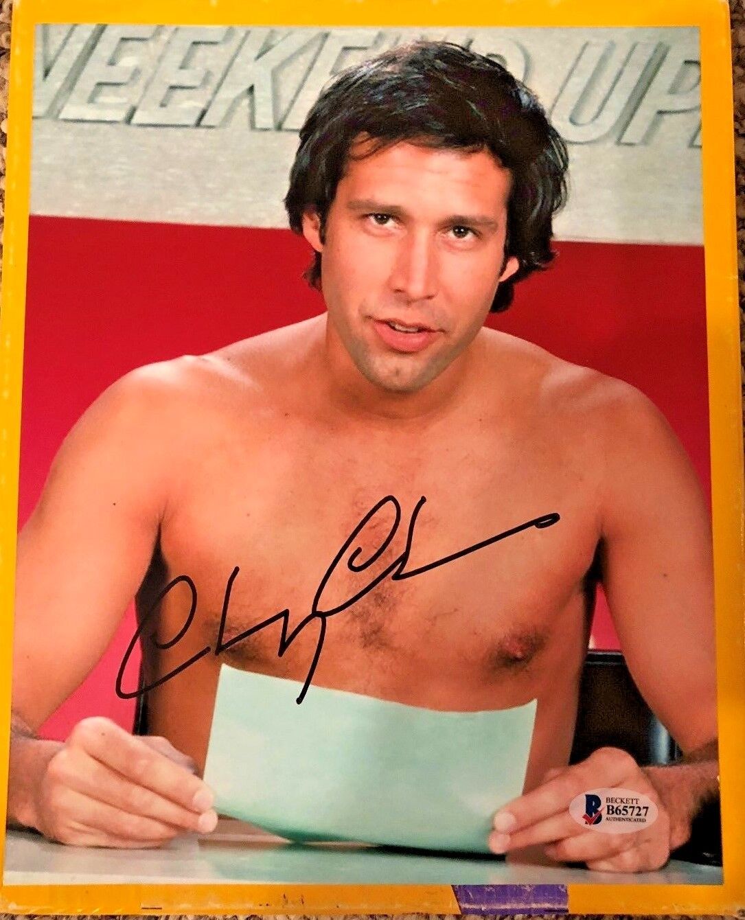 CHEVY CHASE AUTOGRAPHED 8 X 10 SNL Photo Poster painting BECKETT CERTIFIED