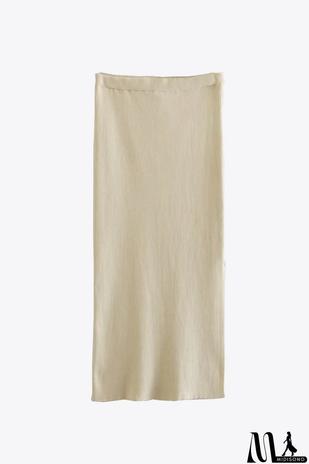 MidiSono - Ribbed V-Neck Cami and Skirt Set