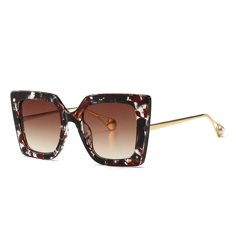 European And American Retro Sunglasses Cat Eye Big Frame Sunglasses Trend