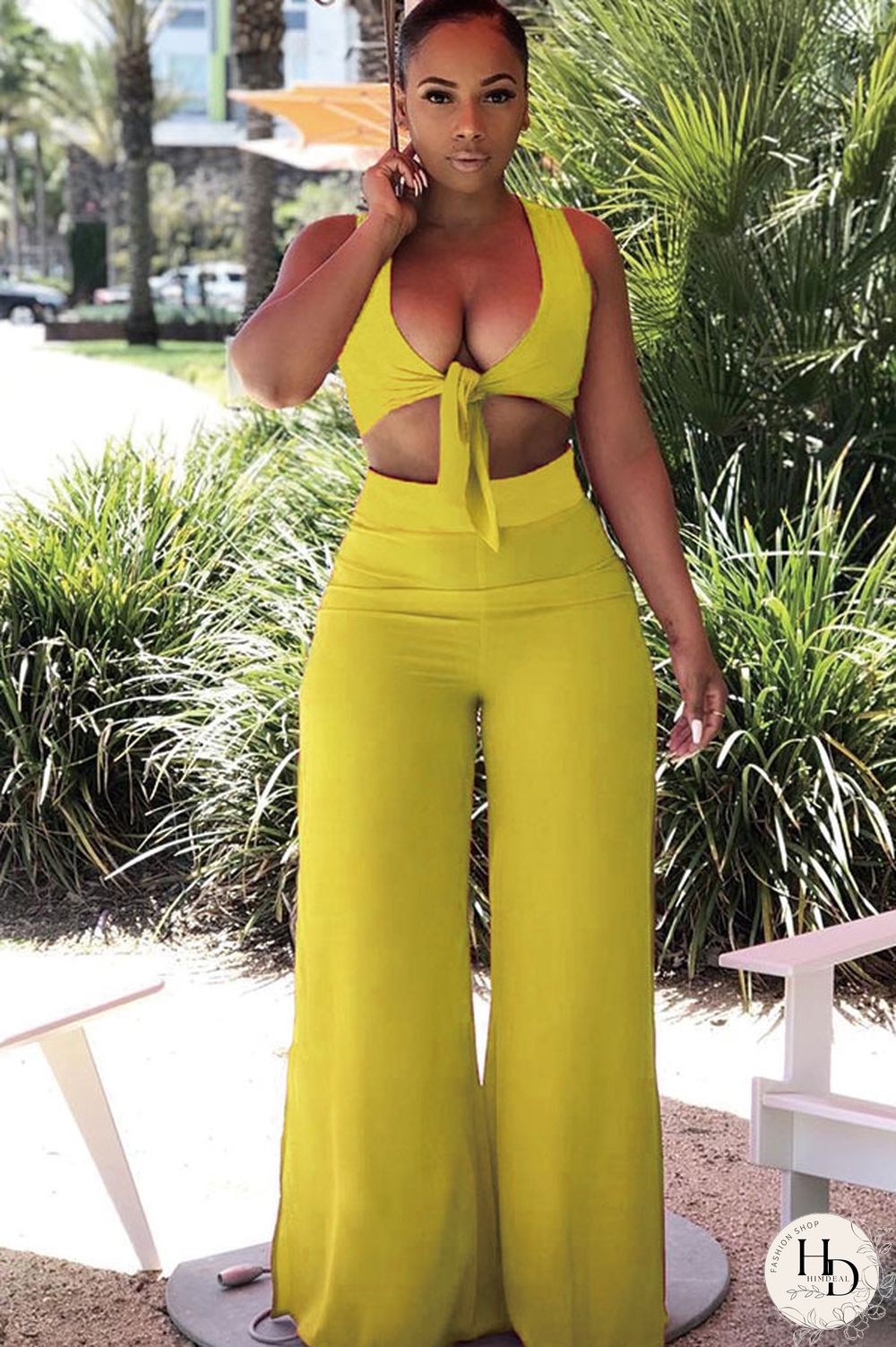 Red Sexy Fashion Solid asymmetrical Two Piece Suits Bandage crop top Straight