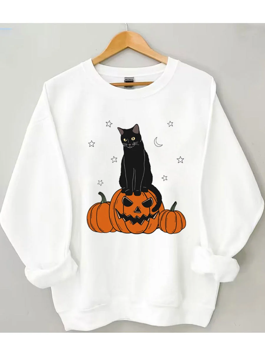 Cat on Pumpkin Sweatshirt