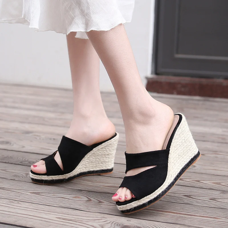 Wongn Wongn Cool Drag Women Summer Fashion Wear 2023 New Heighten Platform Shoes Platform High Heel One-Flops