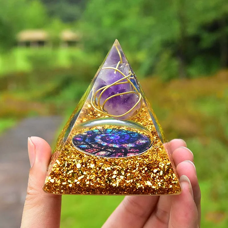 Amethyst Healing Orgone Pyramid