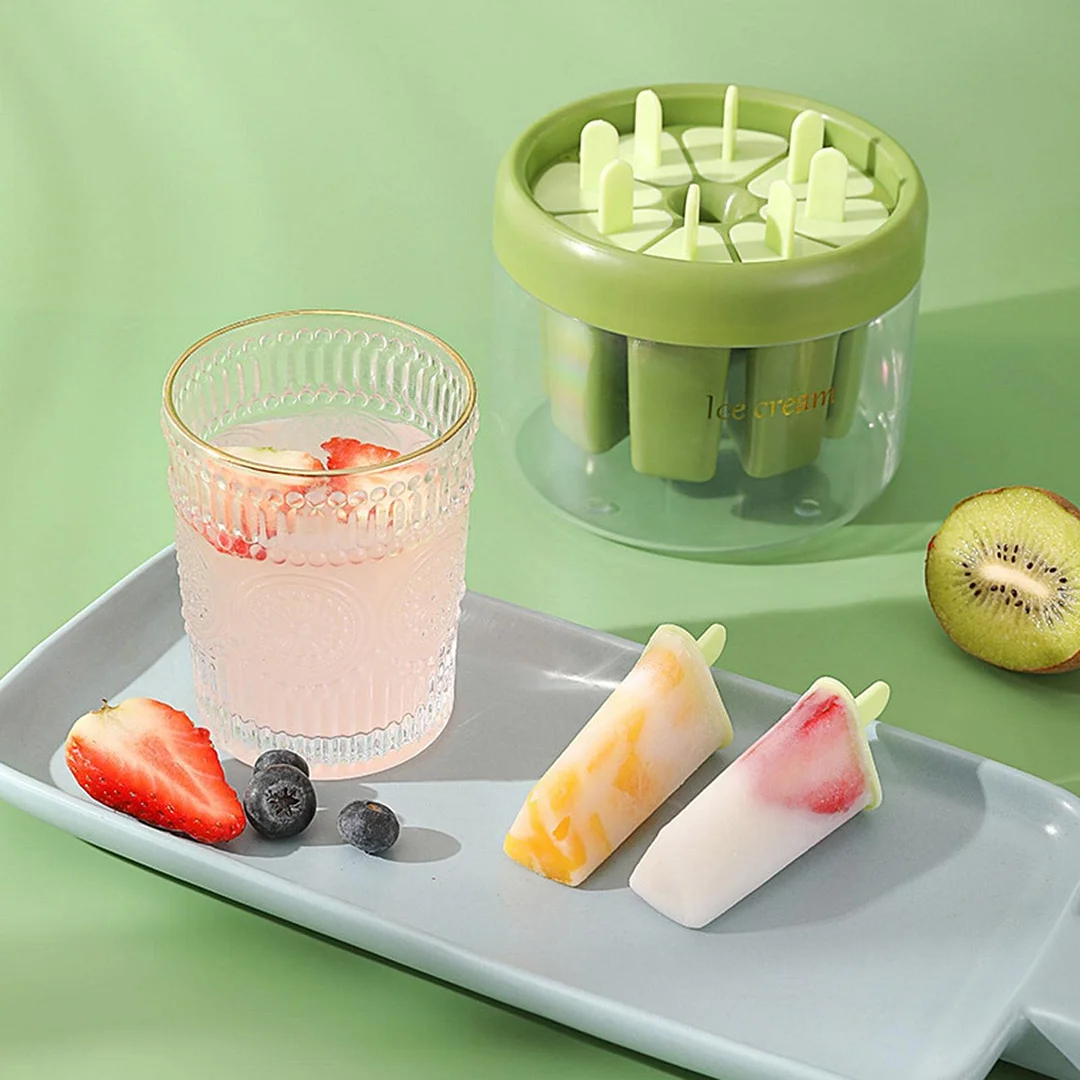 8-cell Popsicle Popsicle Ice Cream M𝚘ld Easy Release Ice Cream M𝚘ld