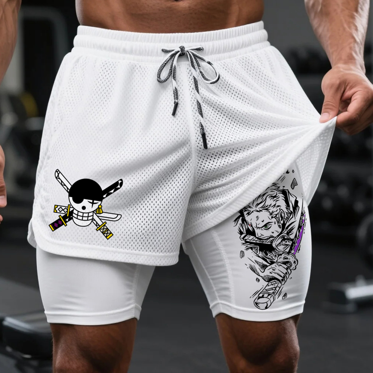 Fitness Double Mesh Shorts Everyday Basic Shorts Ultimate Fighting Double Shorts / TECHWEAR CLUB / Techwear