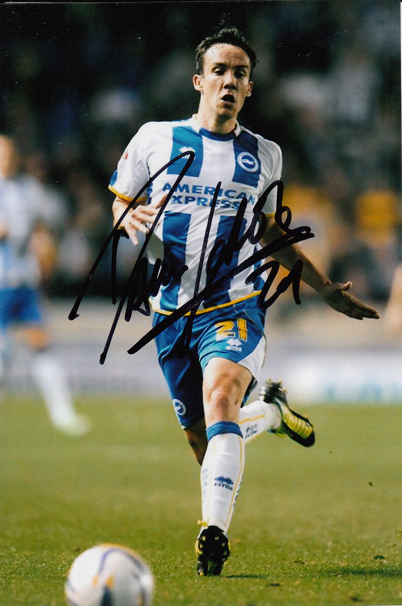 BRIGHTON & HOVE ALBION HAND SIGNED DAVID LOPEZ 6X4 Photo Poster painting.