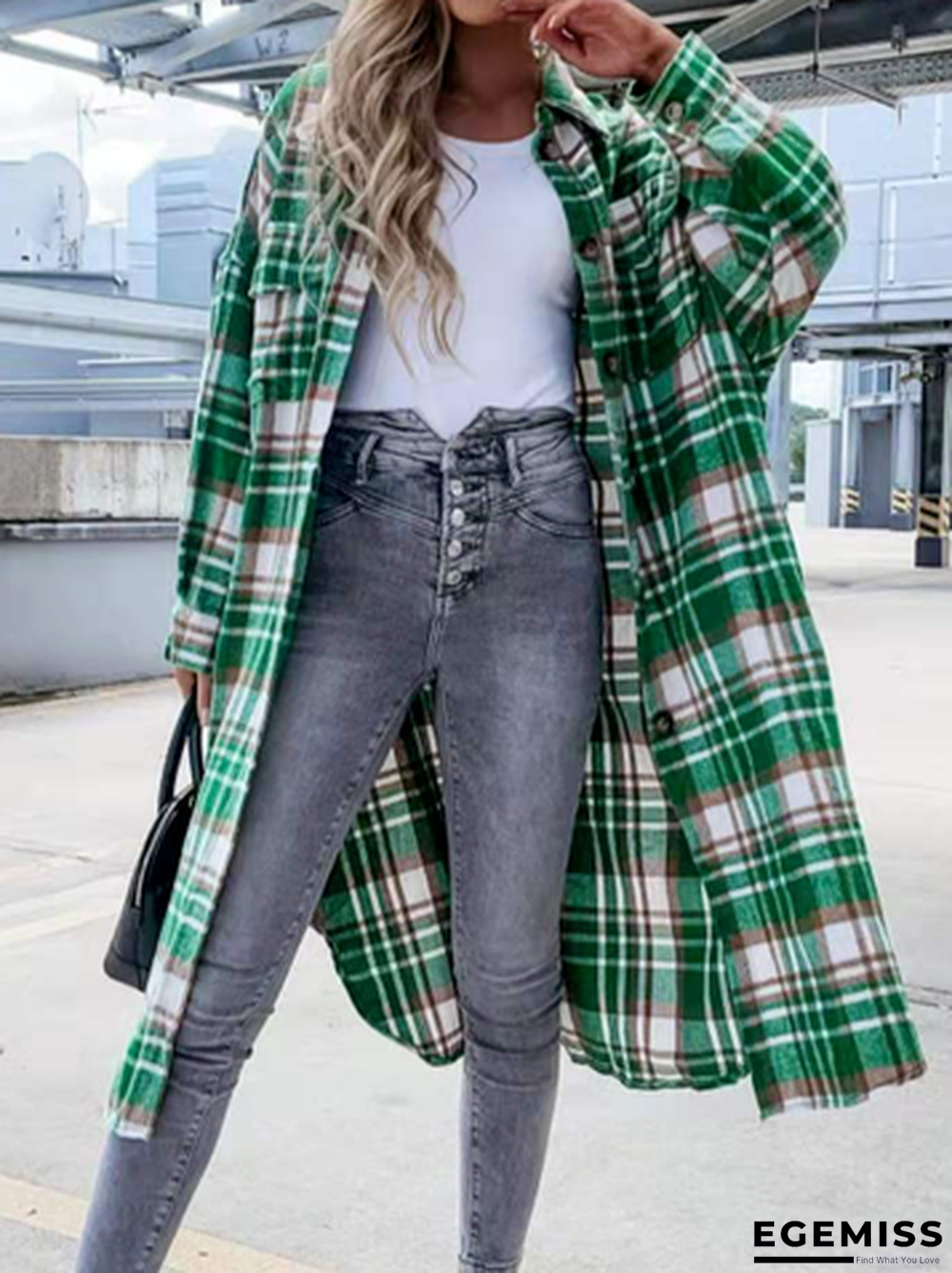 Casual Checked Outerwear | EGEMISS