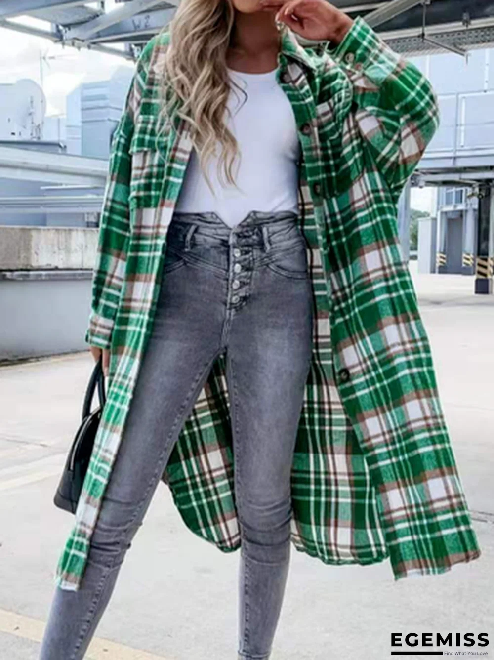 Casual Checked Outerwear | EGEMISS