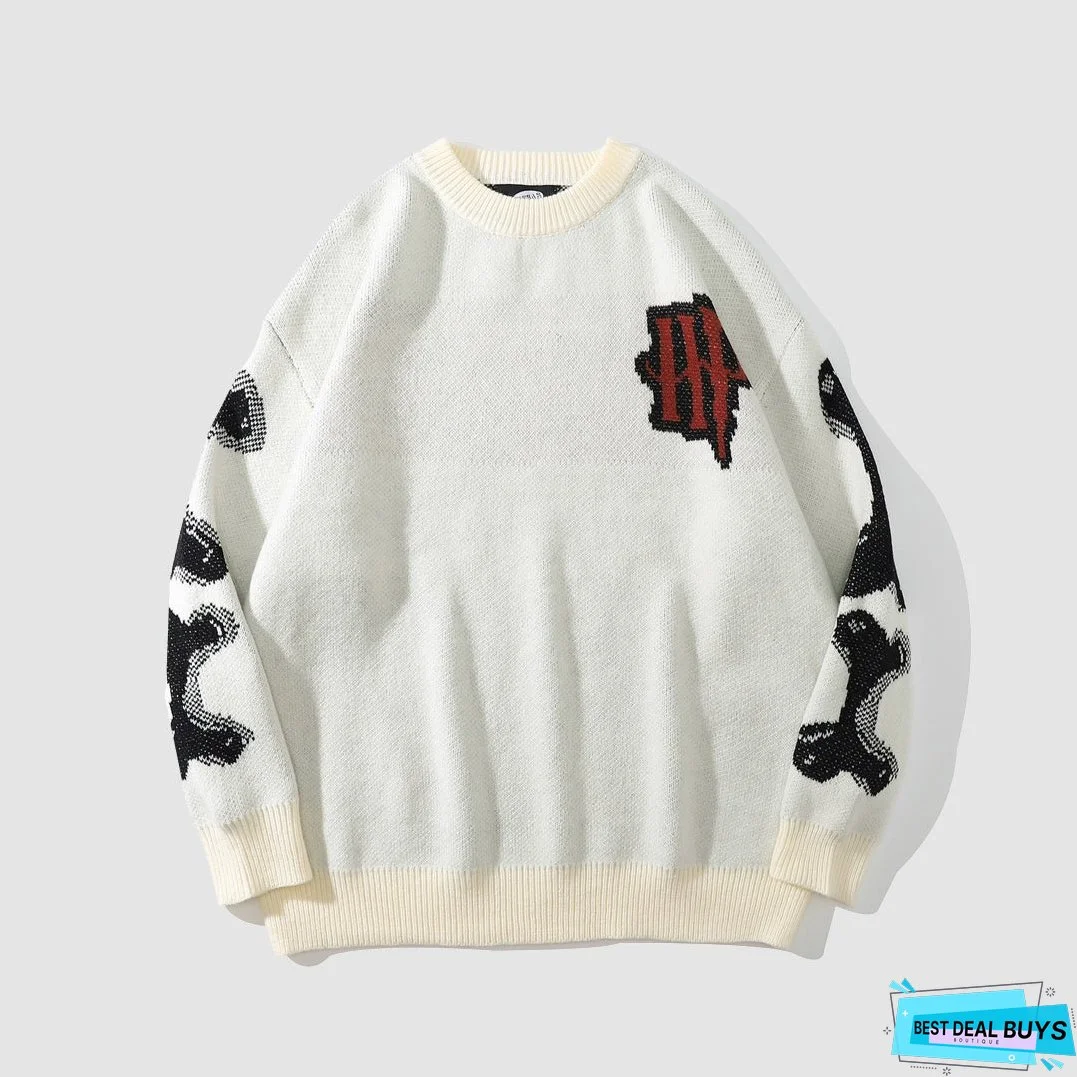 Skeleton Print Sweater