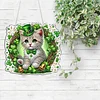 Diamond Painting Acrylic Four-Leaf Clover Cat Window Hanging Pendant for Home Decor