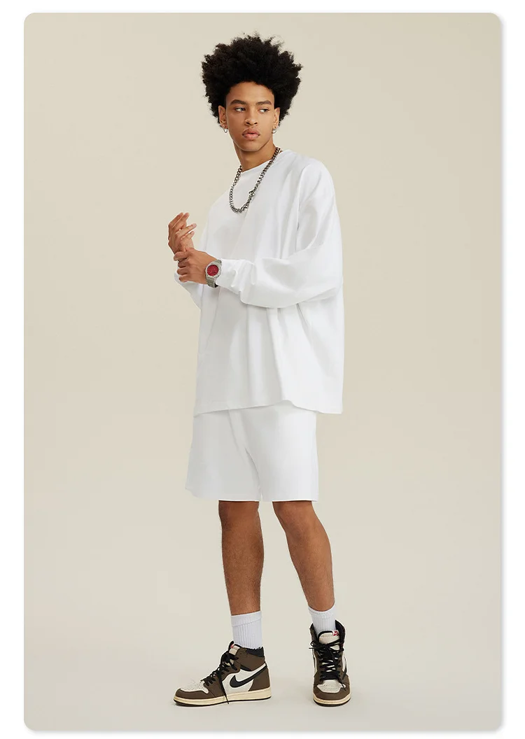 PASUXI Men's Long-Sleeve Cotton T-Shirt huanwei