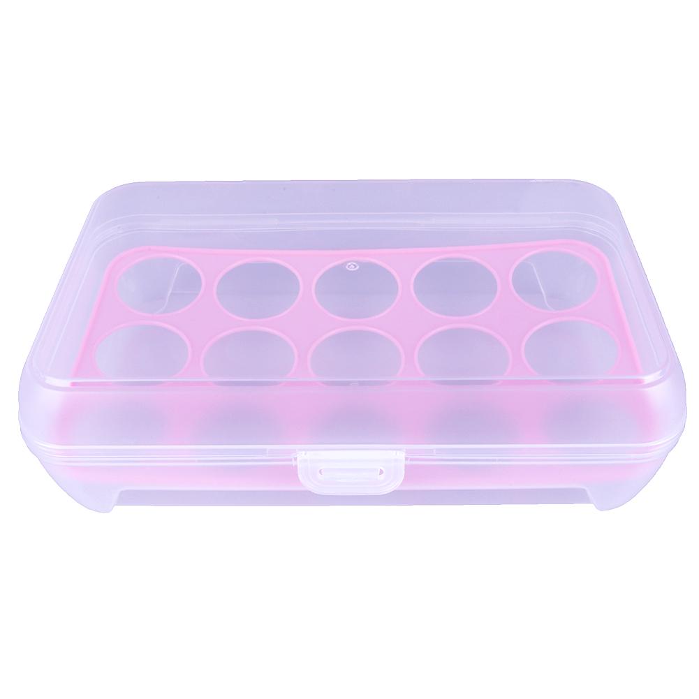 

Plastic Egg Storage Box 15 Grids Egg Holder Cartons Refrigerator Kitchen, Blue, 501 Original