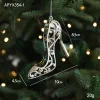 Electroplated Silver Platic Hanging Decors for Christmas Tree 