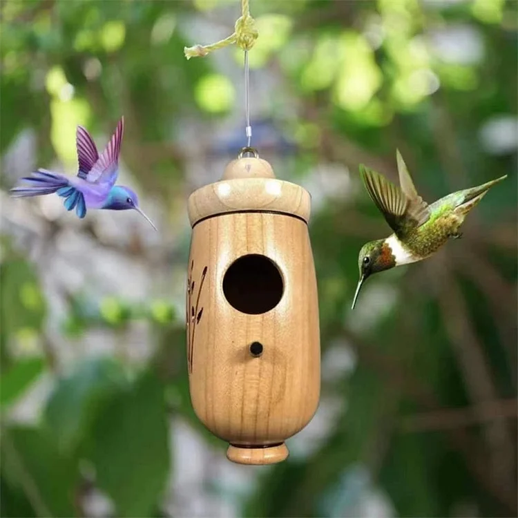 Blueforests Last Day Sale 49% OFFWooden Hummingbird House-Gift for Nature Lovers