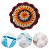 (US Only)Crochet Mandala Coaster Handmade DIY Material Package with Crochet Hook(4)