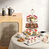 3 Tier Acrylic Mandala Diamond Painting Cake Snack Stand for Afternoon Tea