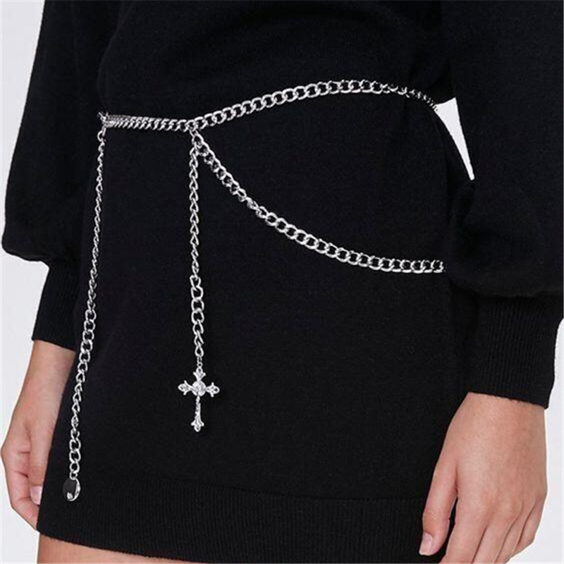 Cross pendant waist chain