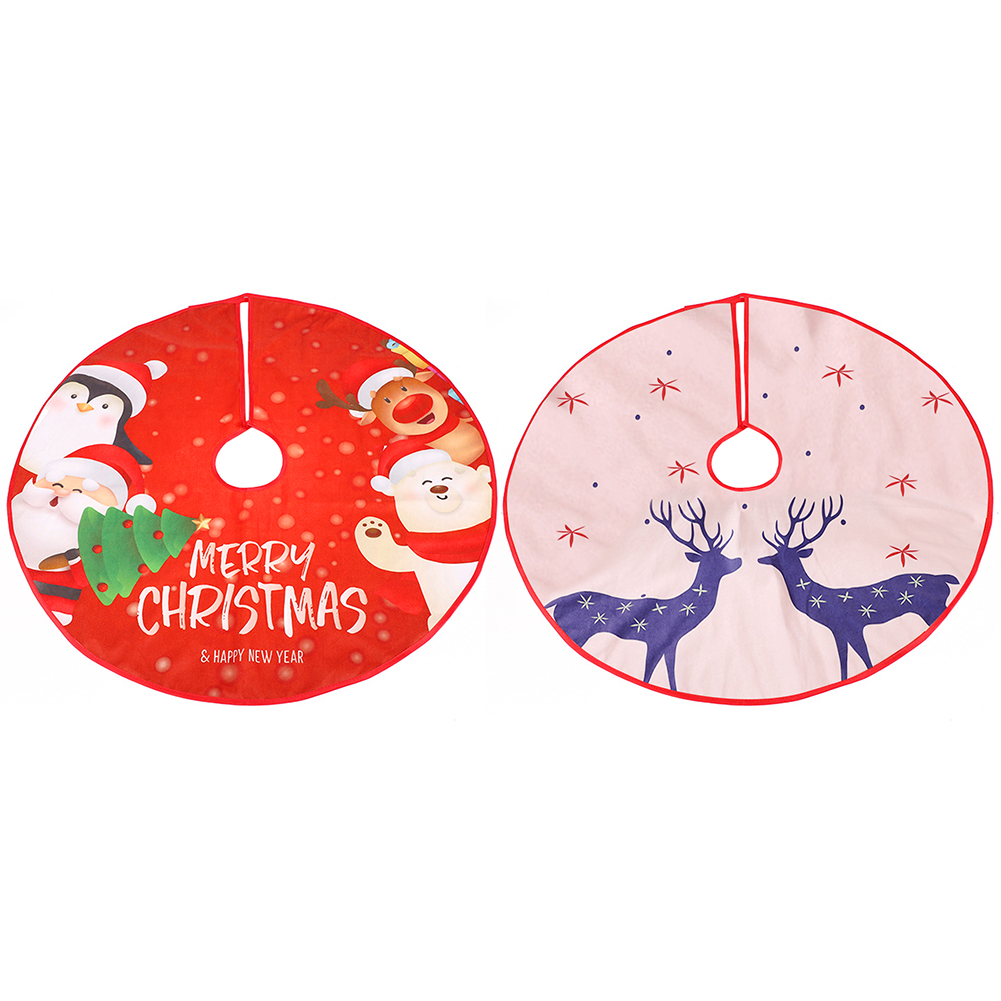 

90cm Snowman Christmas Tree Skirt Festival Tree Apron Carpet Festive Decor, 501 Original