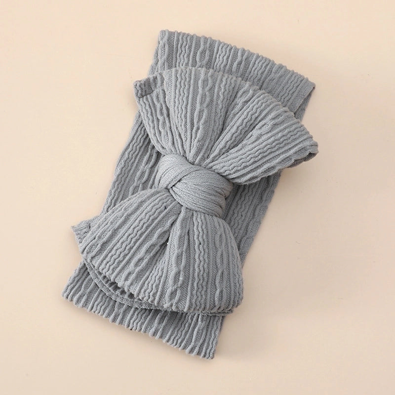 Girl’s Minimalist Bow Knot Nylon Jacquard Hair Band