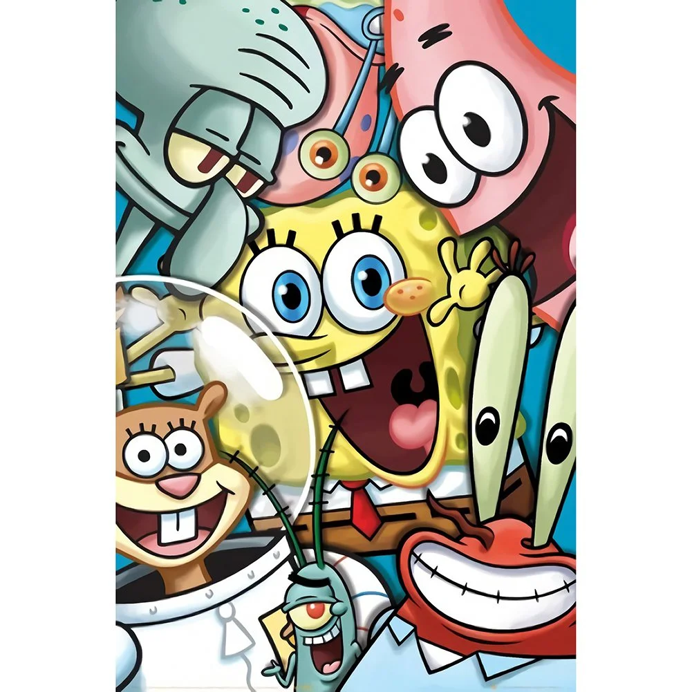 Cartoon Spongebob full round or square drill diamond painting