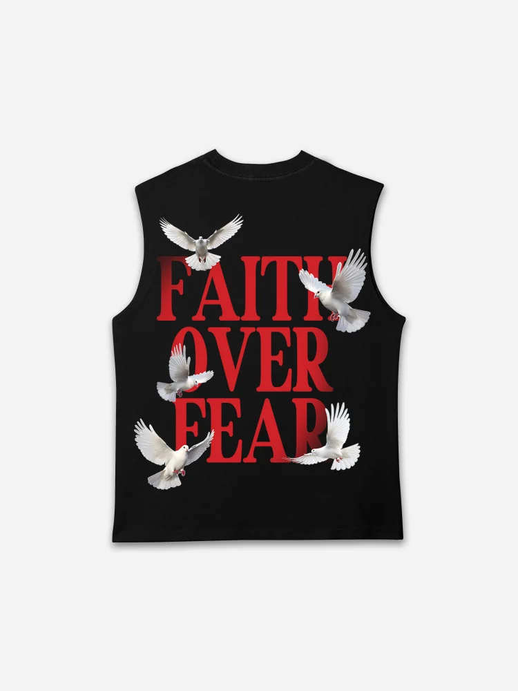 VChics Faith Over Fear Print Tank Top