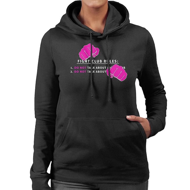 Fight Club Rules Movie Quote Women's Hooded Sweatshirt