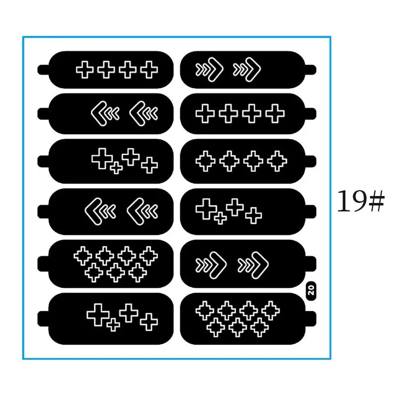 Hollow Leaves Series Nail Stickers Flowers Heart Star Self-adhesive Manicures Sticker For Nail Polish DIY Decorations Tips