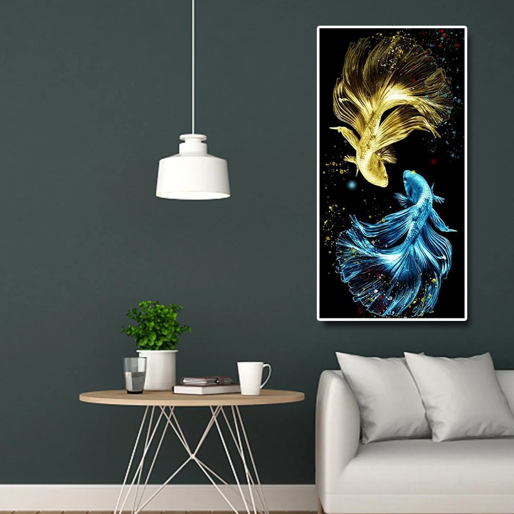 Diamond Painting - Full Round Drill - Peacock Fish(45*85cm)