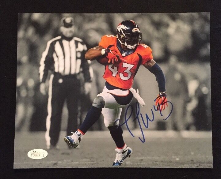 TJ WARD Signed BRONCOS 8x10 Photo Poster painting - JSA COA GORGEOUS!