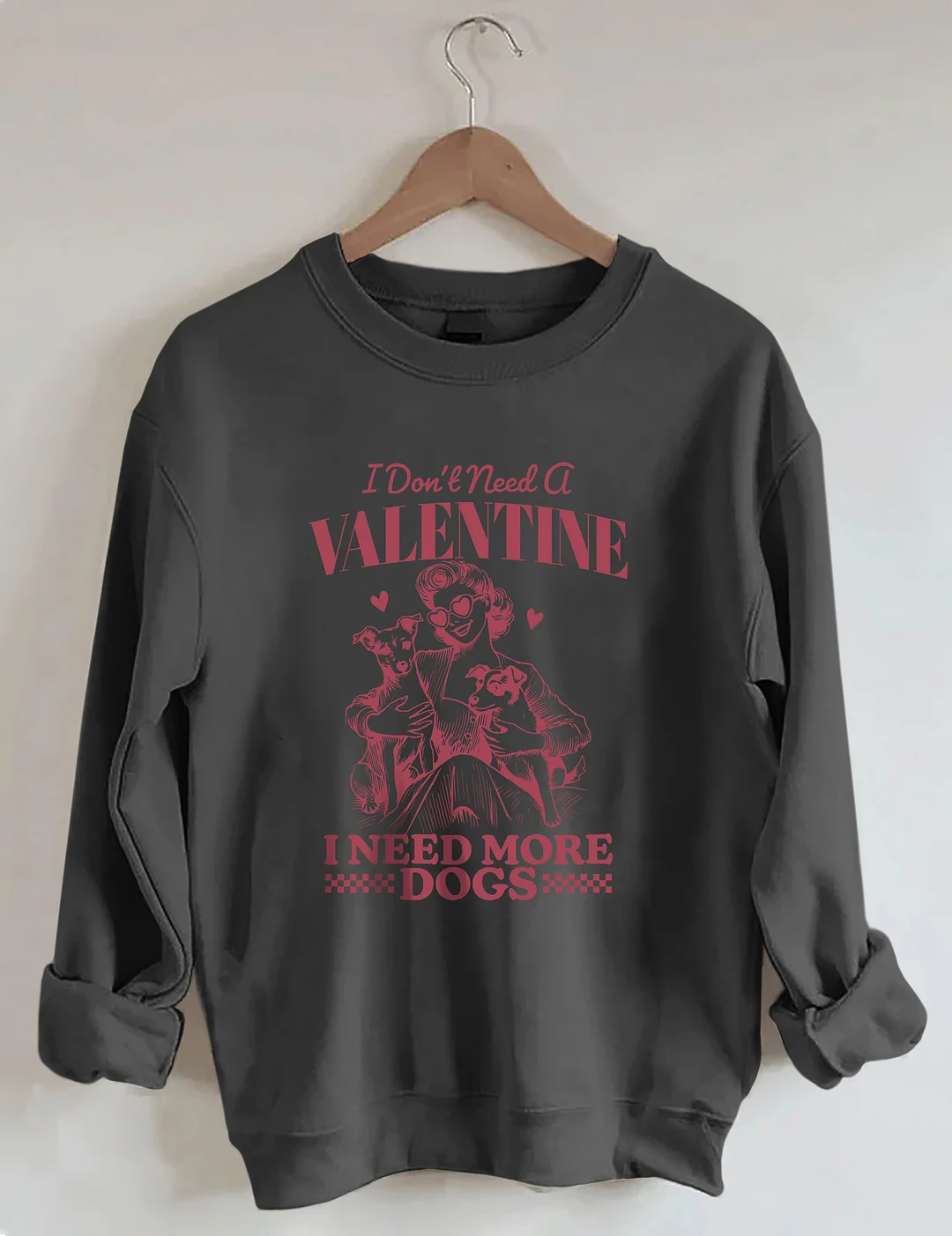 Vintage Valentine Love Dogs Sweatshirt