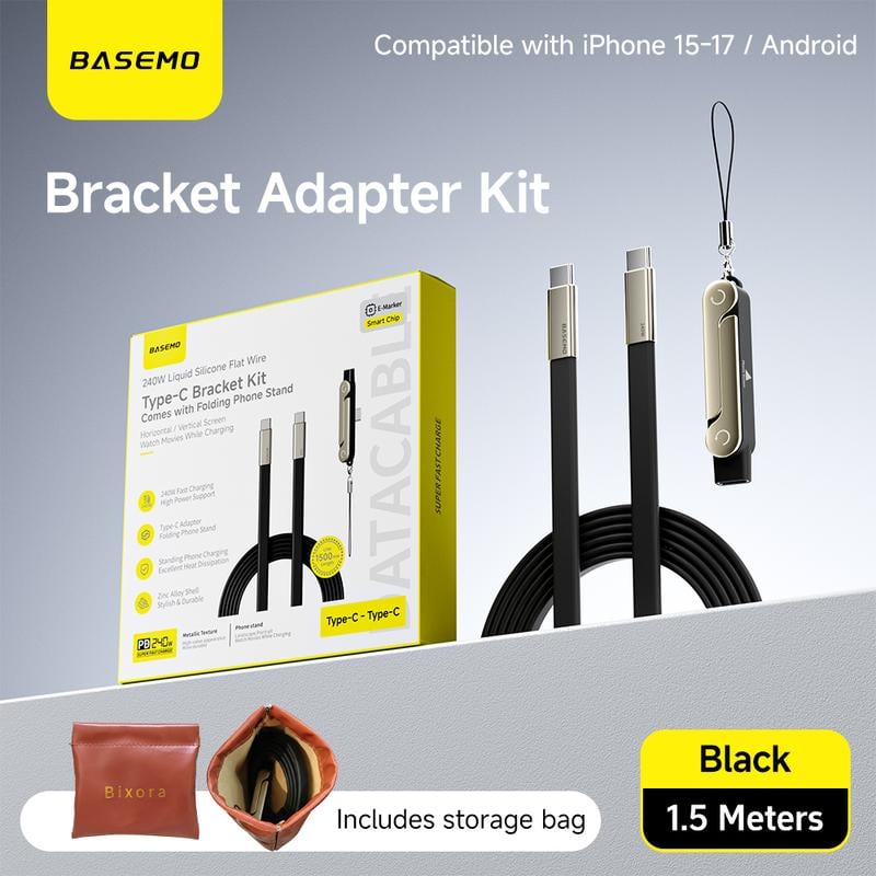 🔥240W 2-in-1 Detachable Invisible Stand Fast Charging Cable🔥