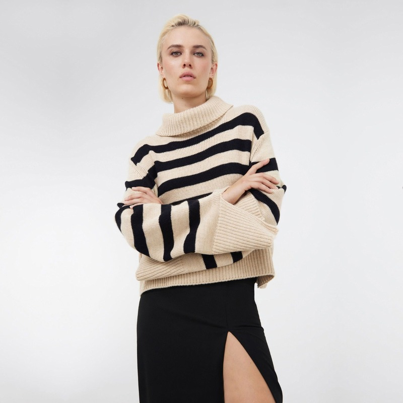 Ootddress 2025 New Women's Turtleneck Sweater Fall Winter Knitted Pullovers For Women Casual Knitwear Long Sleeve Oversized Tops